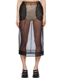 Simone Rocha - Sheer Slit Pencil Midi Skirt - Lyst