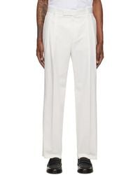 BOSS - Relaxed-Fit Stretch Cotton Trousers - Lyst