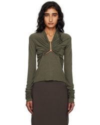 Rick Owens - Khaki Concordians Allanah Ls T-Shirt - Lyst