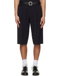 Tonywack - Raw-Cut Wool Pleated Tailored Shorts - Lyst