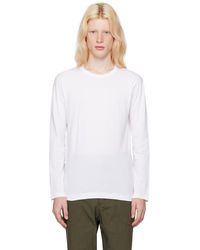 Comme des Garçons - ホワイト クルーネック 長袖tシャツ - Lyst