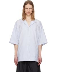 Juun.J - Stripe Coach Short Sleeve Shirt - Lyst