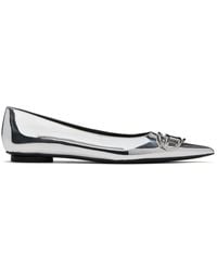 DIESEL - シルバー D-venus フラットシューズ - Lyst