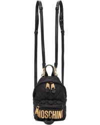 Moschino - Mini sac à dos matelassé noir - Lyst