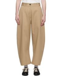 Studio Nicholson - Tan Chalco Twill Trousers - Lyst