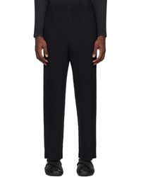 Homme Plissé Issey Miyake - Homme Plissé Issey Miyake Brown Monthly Color January Trousers - Lyst