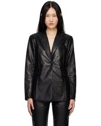 Third Form - Grained Faux-leather Blazer - Lyst