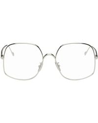 Loewe - Silver Square Glasses - Lyst
