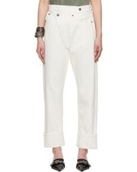 R13 - Off- Cuffed Crossover Jeans - Lyst