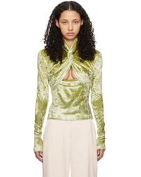 Nanushka - Green Iride Long Sleeve T-shirt - Lyst