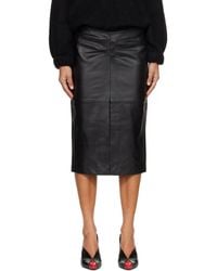 Isabel Marant - Tuline Leather Midi Skirt - Lyst