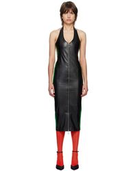 Miaou - Robe midi harlow noire en cuir synthétique édition hannah jewett - Lyst