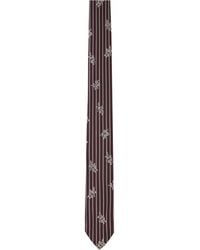 Dries Van Noten - Burgundy Printed Silk Tie - Lyst