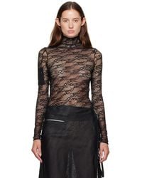 Courreges - Lace Mockneck Top - Lyst