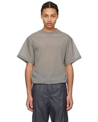 Amomento - T-shirt gris à cordon coulissant - Lyst