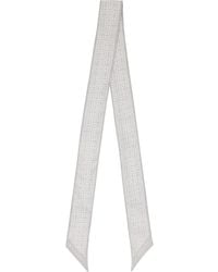 Givenchy - Écharpe de style bandeau grise en soie à motif 4g - Lyst