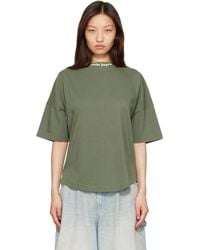 Palm Angels - Khaki Classic Logo Over T-Shirt - Lyst
