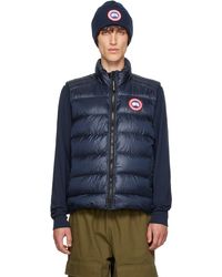 Canada Goose - Veste Crofton Bleu Marine Rembourrée En Duvet - Lyst