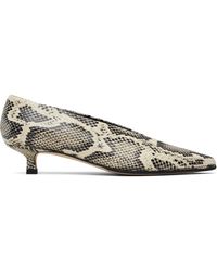 Aeyde - Leather Snake Print Clara Pumps 35 - Lyst