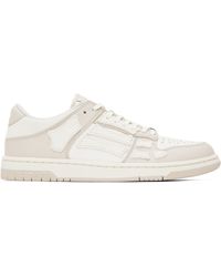 Amiri - ホワイト＆ベージュ Skel-Top Low スニーカー - Lyst