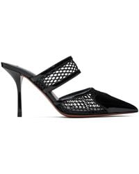 Alaïa - Mesh Lace And Patent Leather Mules - Lyst