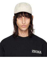Zegna - Off-white Technical Fabric Baseball Cap - Lyst