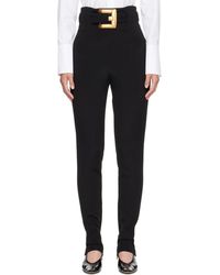 Balmain - Stretch Belt Leggings - Lyst