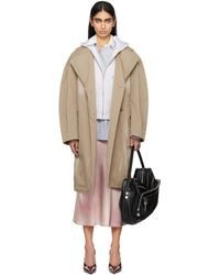 Acne Studios - Trench Brun Clair À Ceinture - Lyst