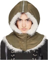 Simone Rocha - Khaki Split Faux Fur Zip Hood - Lyst