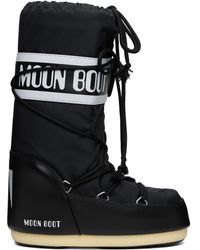 Moon Boot - Bottes Icon Noires En Nylon - Lyst
