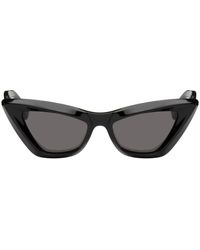 Bottega Veneta - Black Pointed Cat-eye Sunglasses - Lyst