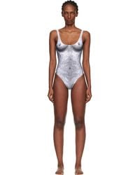 Moschino - Printed Lycra One-Piece Swimsuit - Lyst