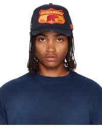 DSquared² Canadian Flag Baseball Cap in Black for Men | Lyst