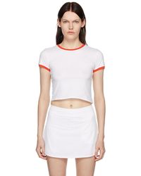 Outdoor Voices White Ringer Top