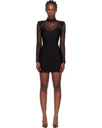 Balmain - Leopard Pattern Lace Minidress - Lyst