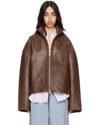 REMAIN Birger Christensen - Bonded Leather Jacket - Lyst