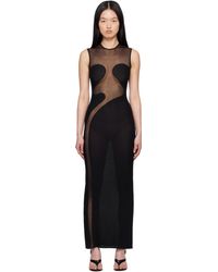 Alaïa - Knit Molded Bodycon Maxi Dress - Lyst
