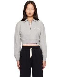 Palm Angels - Curved Logo Crop Crew Long Sleeve Polo - Lyst