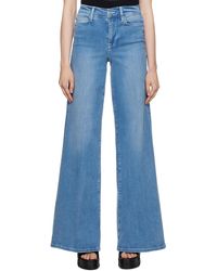 FRAME - Blue 'le Palazzo' Jeans - Lyst