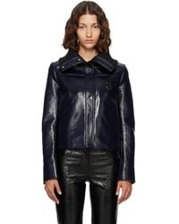 Courreges - High Collar Vinyl Jacket - Lyst