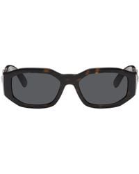 Versace - Brown Medusa biggie Sunglasses - Lyst