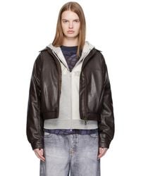 Dime - Debossed Wavy Faux-Leather Jacket - Lyst