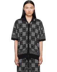 Amiri - Ma Quad Check Mesh Knit Shirt - Lyst