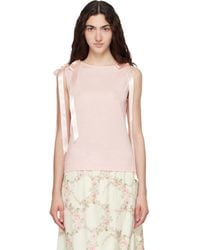 Simone Rocha - Bow Ribbon Tail Tank Top - Lyst