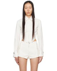 Dion Lee - Off-white Tuxedo Shirt - Lyst
