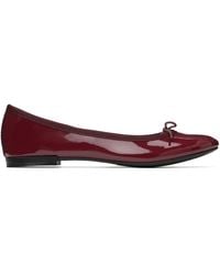 Repetto - Burgundy Cendrillon Rubber-Sole Ballerina Flats - Lyst