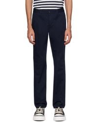 Ami Paris - Navy Straight-leg Trousers - Lyst