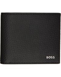 BOSS - Monogram-Textured Leather Wallet - Lyst
