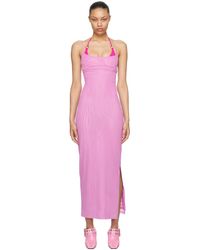 Miaou - Robe Longue Thais Rose Exclusive À Ssense - Lyst