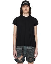 Rick Owens - T-shirt ajusté noir à couture horizontale aux épaules - Lyst